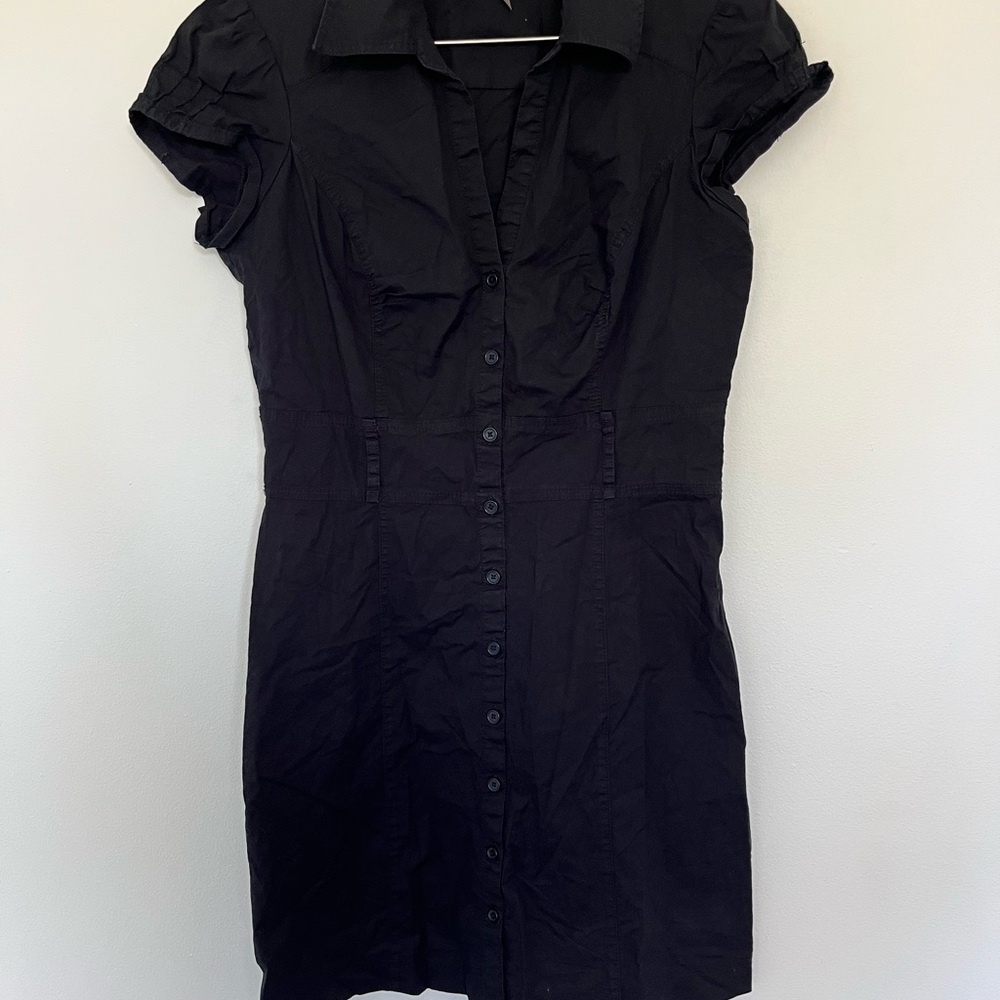 Dynamite Black Short-Sleeve Mini Dress
